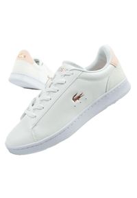 Buty damskie sportowe Lacoste Carnaby trampki. Kolor: różowy, biały, wielokolorowy. Sport: turystyka piesza #1