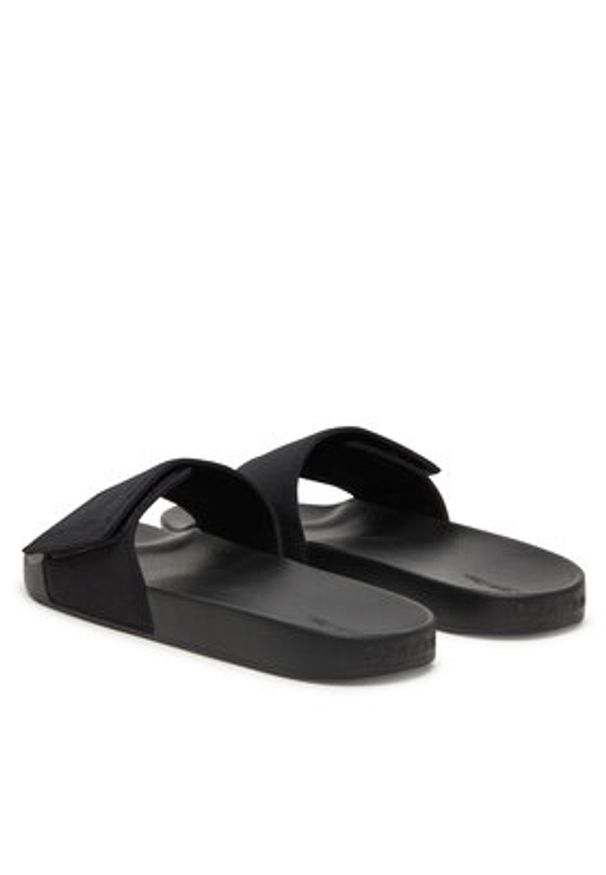 Calvin Klein Klapki Adj Pool Slide Canvas Logo HM0HM01749 Czarny. Kolor: czarny. Materiał: materiał