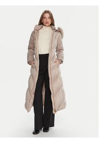 Marciano Guess Płaszcz zimowy 5BGL39 7374A Écru Regular Fit. Materiał: syntetyk. Sezon: zima