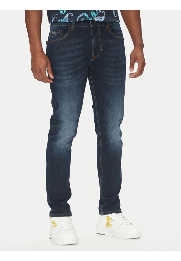 Versace Jeans Couture Jeansy 78GAB5D0 Granatowy Slim Fit. Kolor: niebieski