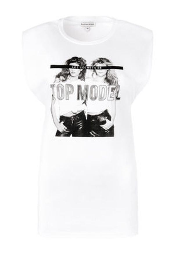 Silvian Heach T-Shirt Laabed CVP19251TS Biały Slim Fit. Kolor: biały. Materiał: bawełna