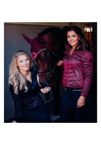 EQUESTRIAN STOCKHOLM - Damska kurtka puchowa Equestrian Stockholm. Kolor: czerwony, wielokolorowy, brązowy. Materiał: puch. Styl: elegancki #1