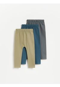 Reserved - Bawełniane legginsy 3 pack - ciemnoszary. Kolor: szary. Materiał: bawełna #1