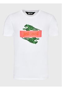 Just Cavalli T-Shirt 74OBHF08 Biały Regular Fit. Kolor: biały. Materiał: bawełna #3