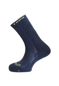 TEKO - Skarpety sportowe z wełną merino Teko ecoHIKE Discovery Light Half Cushion 2.0. Kolor: niebieski. Materiał: wełna