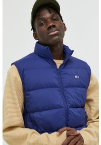 Tommy Jeans bezrękawnik puchowy męski kolor niebieski. Okazja: na co dzień. Kolor: niebieski. Materiał: puch. Długość rękawa: bez rękawów. Styl: casual #1