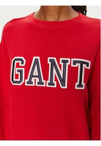 GANT - Gant Bluza Logo 4200840 Czerwony Relaxed Fit. Kolor: czerwony. Materiał: bawełna