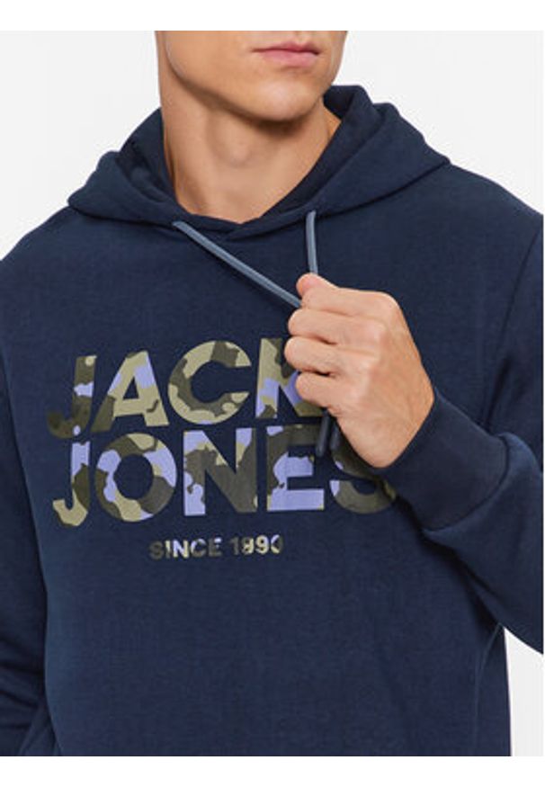 Jack & Jones - Jack&Jones Bluza James 12235338 Granatowy Regular Fit. Kolor: niebieski. Materiał: bawełna, syntetyk