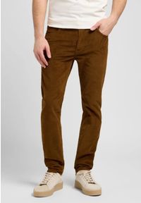 Lee - MESKIE SPODNIE SZTRUKSOWE LEE RIDER QUAIL BROWN 112370640. Materiał: sztruks #1