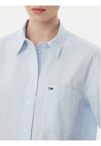 Tommy Jeans Koszula Essential DW0DW23456 Niebieski jasny Relaxed Fit. Kolor: niebieski. Materiał: bawełna #3