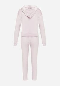 Born2be - Jasnofioletowy Welurowy Komplet Dresowy 2-Częściowy z Lampasami Bluza i Spodnie Atiriv. Kolor: fioletowy. Materiał: welur, dresówka #7