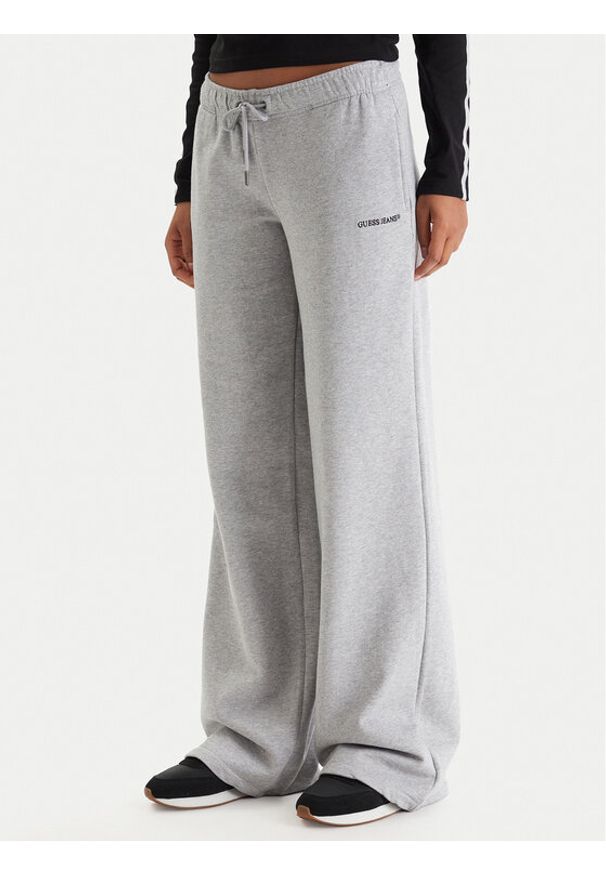 Guess Jeans Spodnie dresowe W6RB52 K68I4 Szary Regular Fit. Kolor: szary. Materiał: bawełna