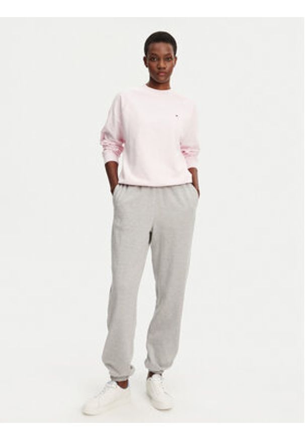 TOMMY HILFIGER - Tommy Hilfiger Spodnie dresowe UW0UW05773 Szary Regular Fit. Kolor: szary. Materiał: bawełna