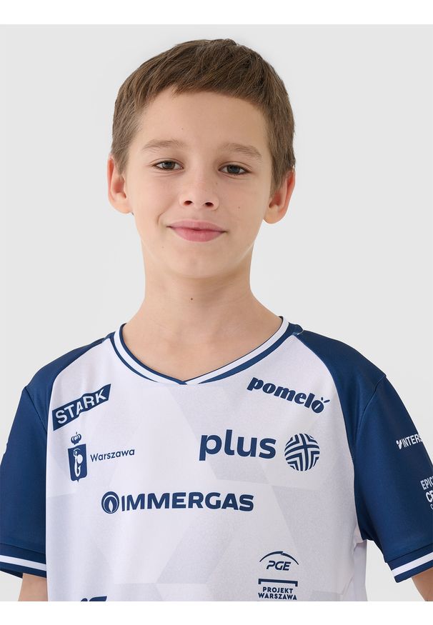 4f - 4F Koszulka meczowa replika domowa z sezonu 2024/25 dziecięca 4F x PGE Projekt Warszawa - multikolor 122/128 (6-8 lat). Okazja: do domu. Typ kołnierza: dekolt w serek. Kolor: wielokolorowy. Materiał: dzianina, włókno, materiał, syntetyk. Wzór: gładki, ze splotem. Sezon: lato. Styl: klasyczny, sportowy