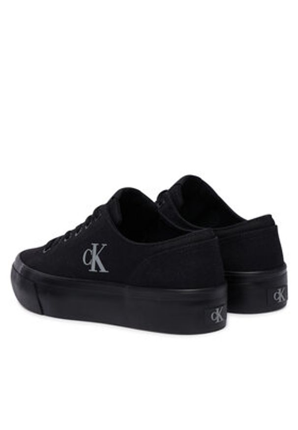 Calvin Klein Sneakersy Vulc Flatform Low Canvas Mg YW0YW01763 Czarny. Kolor: czarny. Materiał: materiał