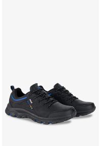 Badoxx - Czarne buty trekkingowe sznurowane badoxx mxc8387-b. Kolor: czarny, wielokolorowy, niebieski