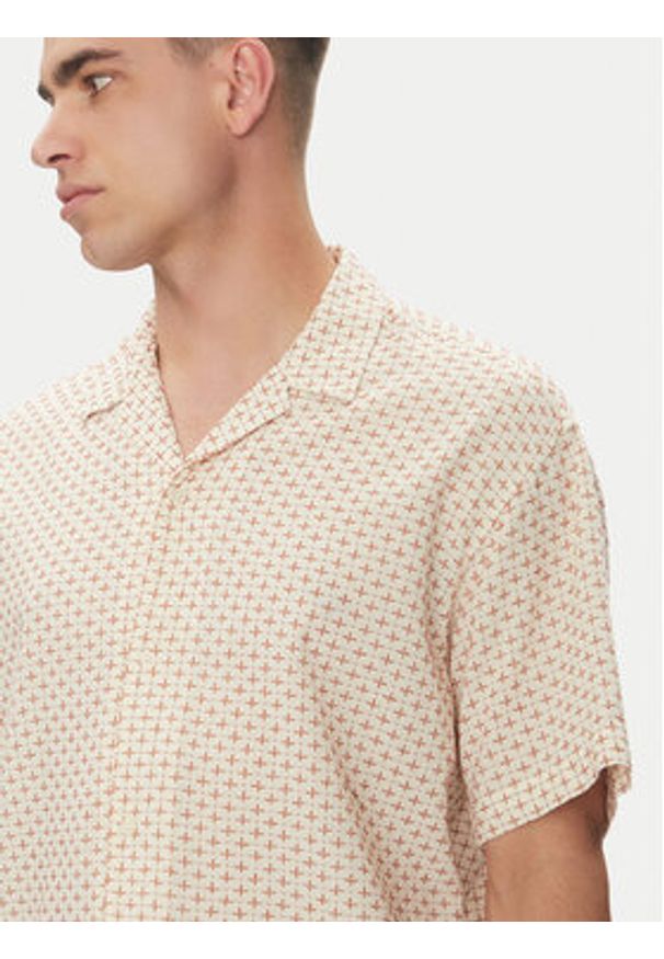 Jack & Jones - Jack&Jones Koszula Luke 12277185 Beżowy Relaxed Fit. Kolor: beżowy. Materiał: bawełna