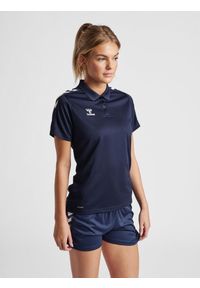 Koszulka sportowa damska Hummel Core XK Functional Polo. Typ kołnierza: polo. Kolor: niebieski. Materiał: materiał. Styl: sportowy