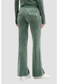 Juicy Couture - JUICY COUTURE Zielone damskie spodnie dresowe Layla Low Rise Pocket, Rozmiar XS. Kolor: zielony. Materiał: dresówka #4