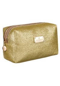 Kosmetyczka damska Peterson PTN KOS-L02-B złoty. Kolor: złoty. Materiał: materiał