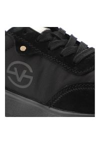 Czarne Sneakersy Vinceza Sportowe Obuwie Damskie. Okazja: na co dzień, na spacer. Kolor: czarny. Materiał: materiał, skóra. Szerokość cholewki: normalna. Sport: turystyka piesza #7