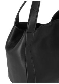 Ochnik - Czarna torebka damska ze skóry naturalnej. Kolor: czarny. Materiał: skórzane #3