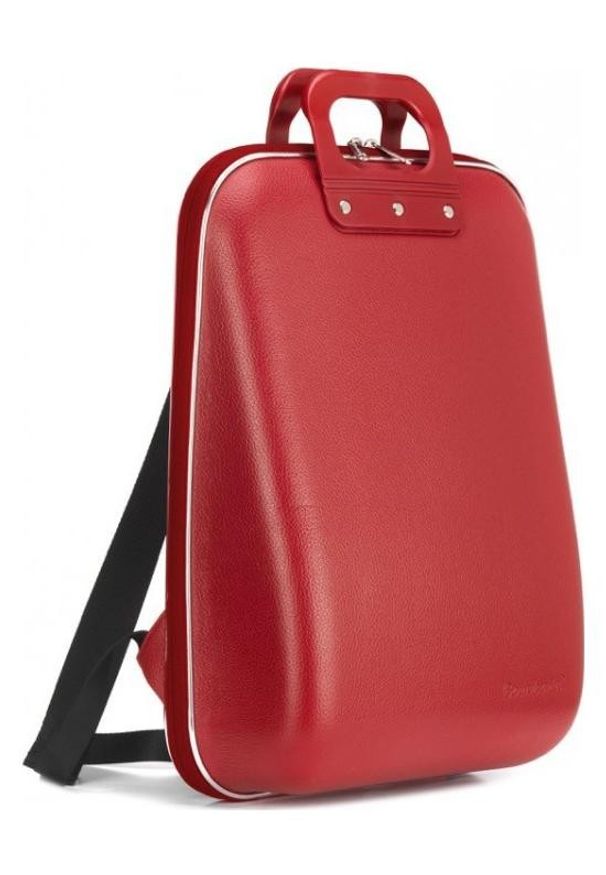 Bombata Backpack Classic 15''-16'' red. Materiał: materiał. Wzór: paski. Styl: elegancki, sportowy