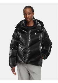 Karl Lagerfeld - KARL LAGERFELD Kurtka zimowa B3W15036 Czarny Regular Fit. Typ kołnierza: dekolt w karo. Kolor: czarny. Materiał: syntetyk. Sezon: zima #1