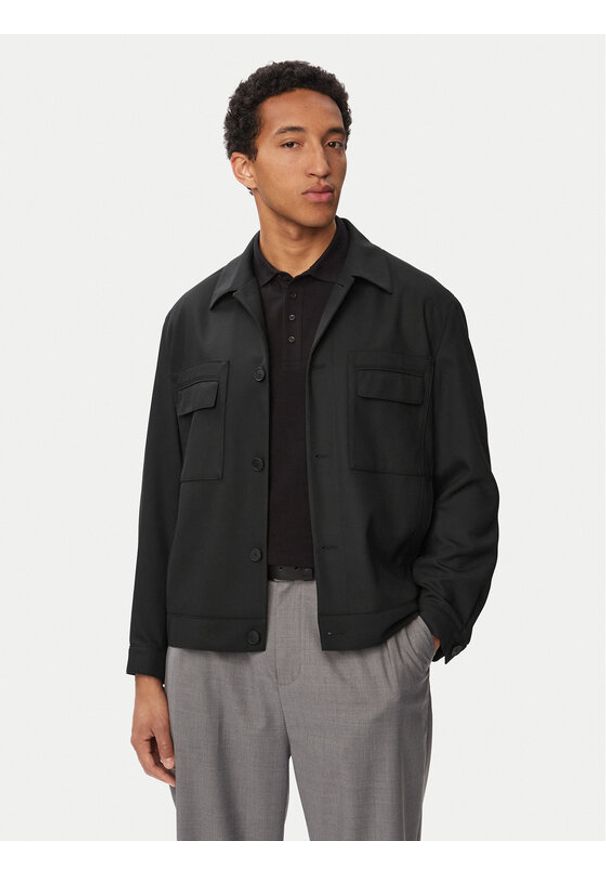 Hugo - HUGO Kurtka przejściowa Juliano243F1 50555258 Czarny Regular Fit. Kolor: czarny. Materiał: syntetyk