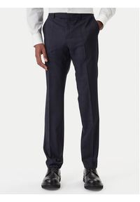 BOSS Garnitur H-Huge 50557259 Granatowy Slim Fit. Kolor: niebieski. Materiał: wełna #11