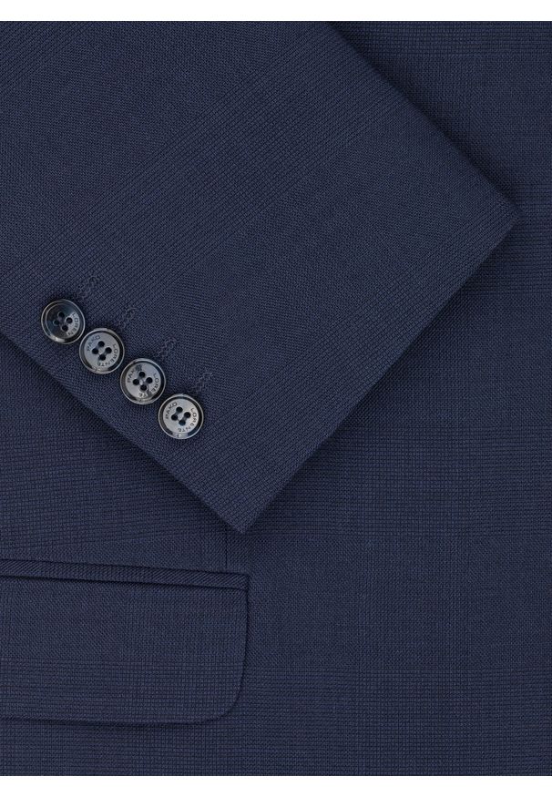 Pako Lorente - PAKO LORENTE – Marynarka garniturowa w kolorze granatowym. Okazja: na wesele, na ślub cywilny. Kolor: niebieski. Materiał: poliester, wełna, elastan. Wzór: gładki