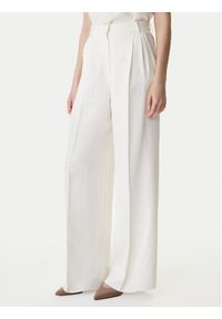 Marella Spodnie materiałowe Adito 2615131221 Écru Straight Fit. Materiał: wiskoza #1