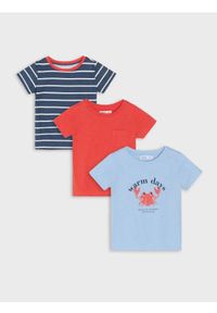Sinsay - Koszulki 3 pack - niebieski. Kolor: niebieski #1
