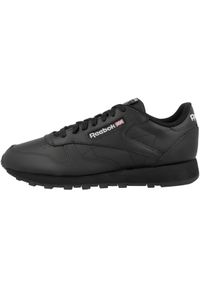 Buty sportowe do chodzenia Reebok CLASSIC LEATHER. Zapięcie: sznurówki. Kolor: czarny. Materiał: skóra, materiał. Szerokość cholewki: normalna. Model: Reebok Classic. Sport: turystyka piesza #1