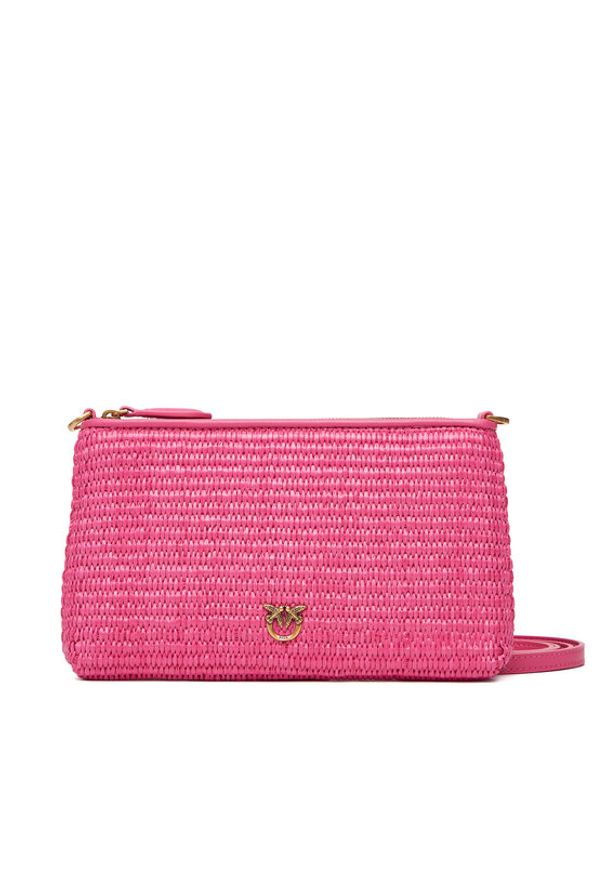 Pinko - PINKO Torebka Flat Horizontal Mini PE 25 PCPL 104277 A2CF Różowy. Kolor: różowy. Materiał: skórzane