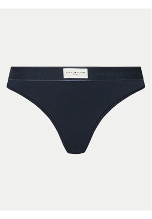 TOMMY HILFIGER - Tommy Hilfiger Stringi UW0UW04812 Granatowy. Kolor: niebieski