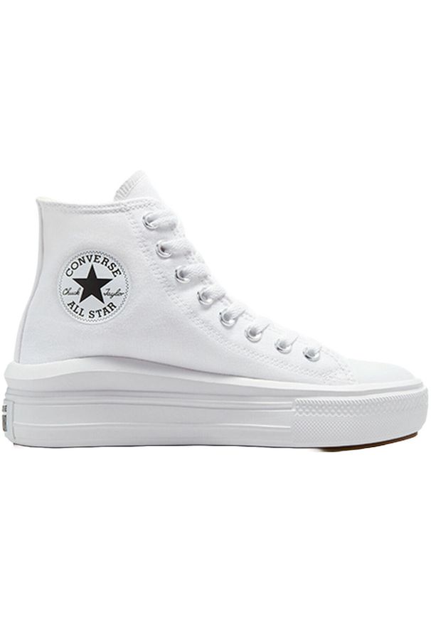 Trampki Converse Chuck Taylor All Star Move Hi, Dla obu płci. Kolor: biały. Materiał: tkanina, materiał. Model: Converse All Star
