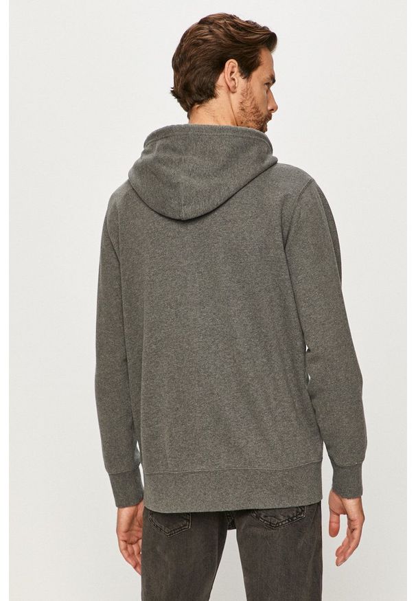 Levi's® - Levi's - Bluza. Okazja: na co dzień, na spotkanie biznesowe. Typ kołnierza: kaptur. Kolor: szary. Materiał: dzianina. Wzór: gładki. Styl: casual, biznesowy