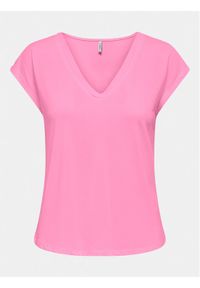 only - ONLY T-Shirt Free 15287041 Różowy Regular Fit. Kolor: różowy. Materiał: syntetyk #1