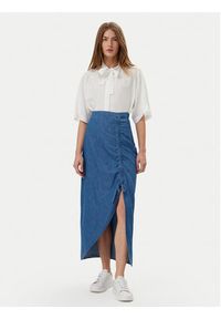 Pepe Jeans Spódnica jeansowa PL901218 Niebieski Slim Fit. Kolor: niebieski. Materiał: bawełna #5