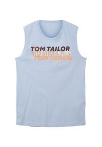 Tom Tailor Tank top 1036574 Błękitny Regular Fit. Kolor: niebieski. Materiał: bawełna