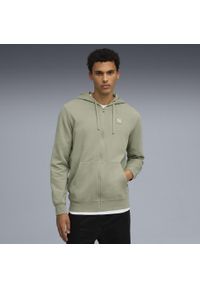 Puma - Męska bluza z kapturem Essentials Elevated PUMA. Typ kołnierza: kaptur. Kolor: zielony. Sport: bieganie