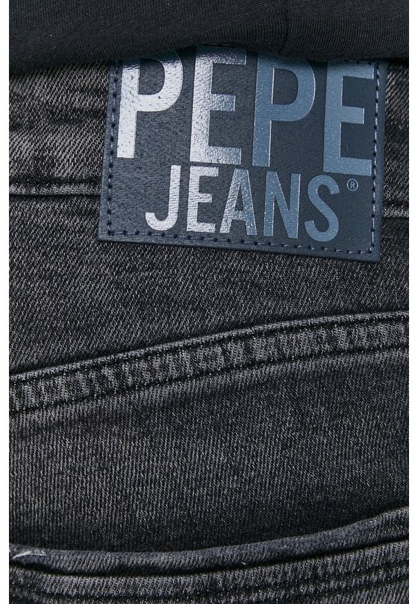 Pepe Jeans - Szorty jeansowe Stanley. Okazja: na co dzień. Kolor: szary. Materiał: tkanina. Wzór: gładki. Styl: casual