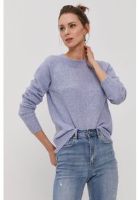 Vero Moda - Sweter. Okazja: na co dzień. Kolor: fioletowy. Materiał: dzianina. Długość rękawa: raglanowy rękaw. Styl: casual #6