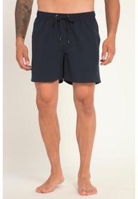JAY-PI - Męskie Szorty kąpielowe Odzież plażowa dwupak elastyczny pas. Kolekcja: plus size. Kolor: czarny. Materiał: poliester, materiał