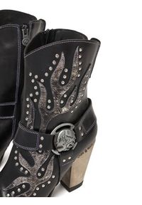 NEW ROCK Kowbojki M-7919-S1 Czarny. Kolor: czarny. Materiał: skóra. Styl: rockowy #6