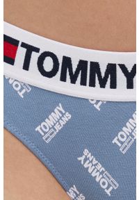 TOMMY HILFIGER - Tommy Hilfiger stringi. Kolor: niebieski