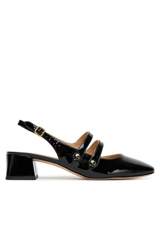 Coach Czółenka Winley Slingback Mary Jane CAS42 Czarny. Kolor: czarny. Materiał: lakier, skóra