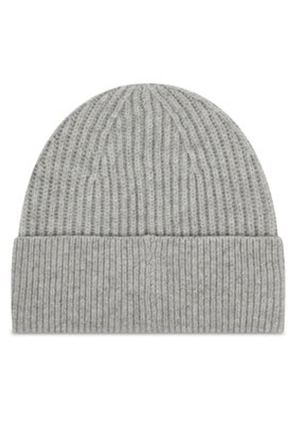 Calvin Klein Czapka Ck Metal Wool Beanie LV04D8032G Szary. Kolor: szary. Materiał: materiał, wełna