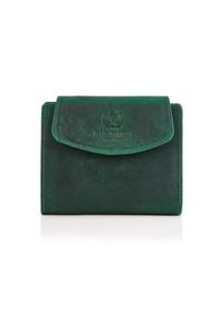 Portfel skórzany vintage PAOLO PERUZZI RFID T-12-GR zielony. Kolor: zielony. Materiał: skóra #1